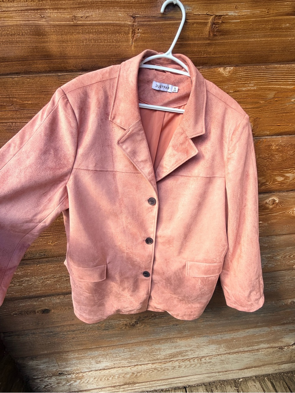 JustFab Coral Plush Open-Front Jacket - Picture 6 of 8
